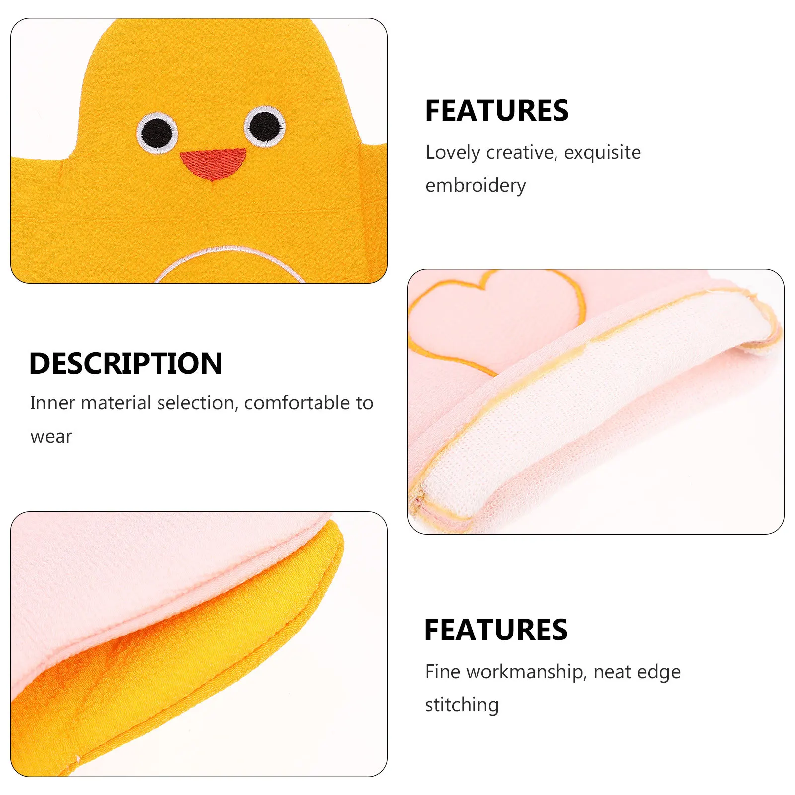 

2pcs Cartoon Kids Bath Gloves Exfoliating Showering Tool For Travel Bathing Rubbing Towels Bathroom Accessory Practical Kids