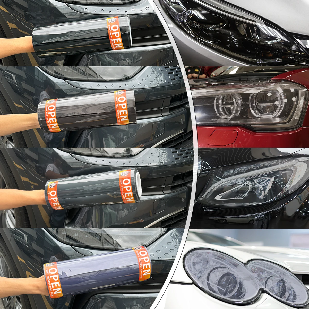 High Quality TPU Headlight Protective Film Scratch Repair Non Yellowing PPF Film Anti Fouling Waterproof Taillight Accessories