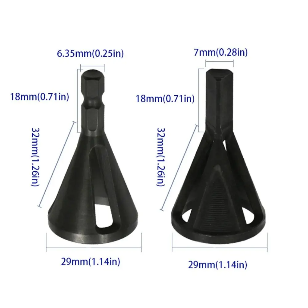 Hexagonal Shank External Chamfer Drill Bit Deburring Triangular Shank Drill Bit Cutter Metal Remove Burr Deburring Chamfer