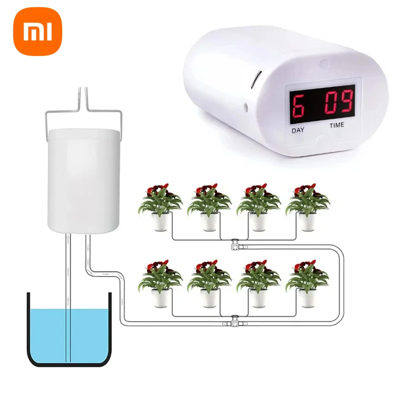 Xiaomi 2/4/8/12/16 Pompen Zelfbesproeiingskits Automatische Timer Waterers Druppelirrigatie Binnenshuis Tuin Plant Bewatering Apparaat