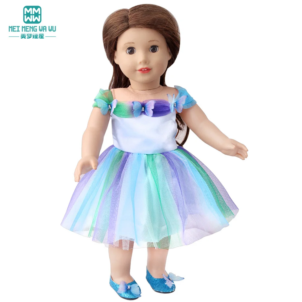 NewBorn Doll Clothes Fashion gauze dresses, shiny dresses, swimsuits for 17-18inch american doll toy accessories gift girl