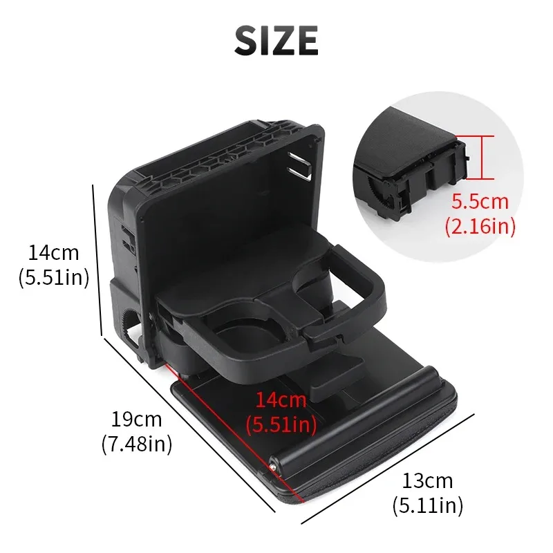 Car Center Console Cup Drink Holder For Mercedes Benz C E GLC V G Class W205 W213 W253 W447 2015 2016 2017 2018 2019 2020 2021 - view 3