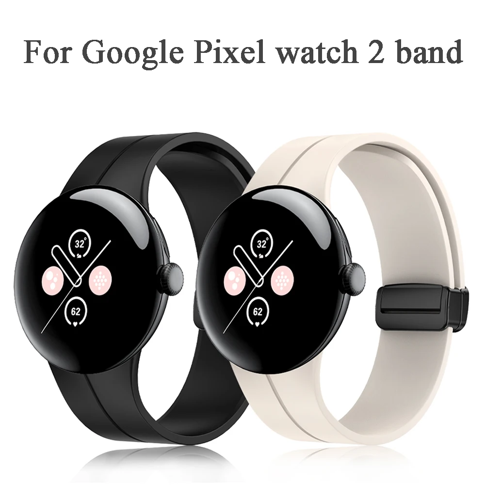 D-K Silicone Strap para Google Pixel Watch 2, Pulseira Acessórios, Sports Watch Band, Pulseira, Correa