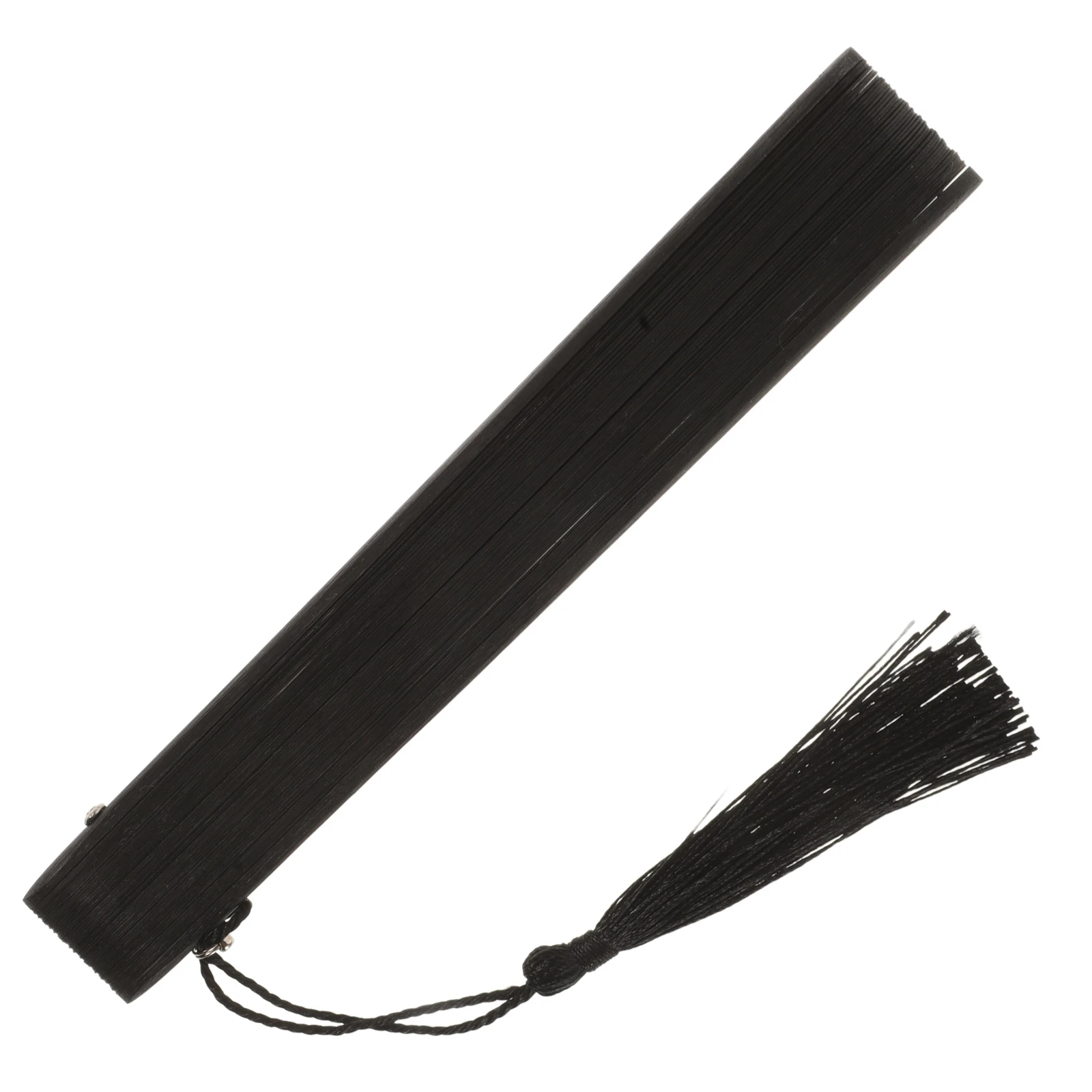 

Handcrafted Black Hollow-Out Bamboo Folding Fan Vintage Chinese Design Wood Hand Fan for Wedding Party Travel Lightweight