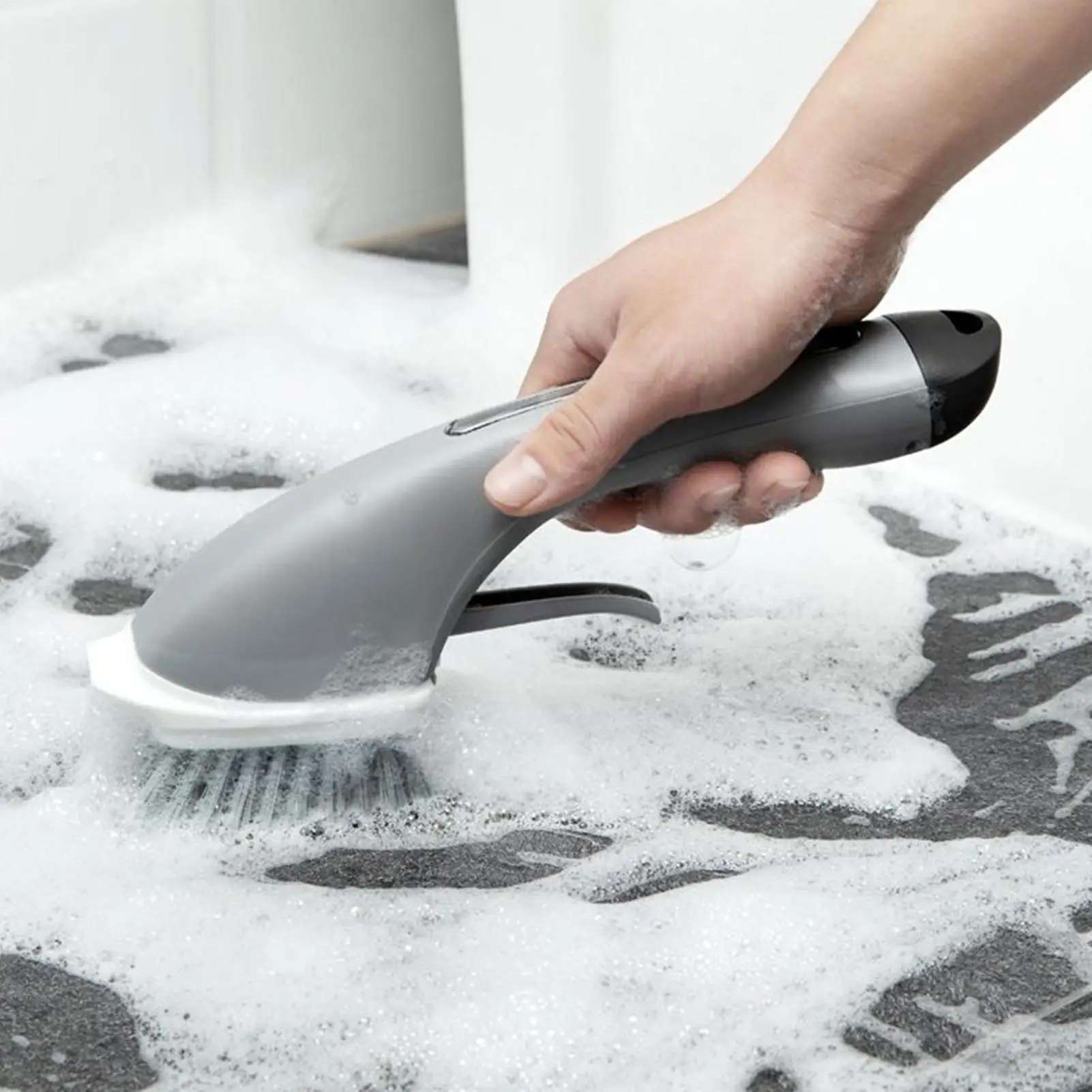 

Щетка для уборки ванной комнаты с длинной ручкой и дозатором для мыла, щетка для мытья полов и плитки, скребок для кухонной раковины, для домашней уборки