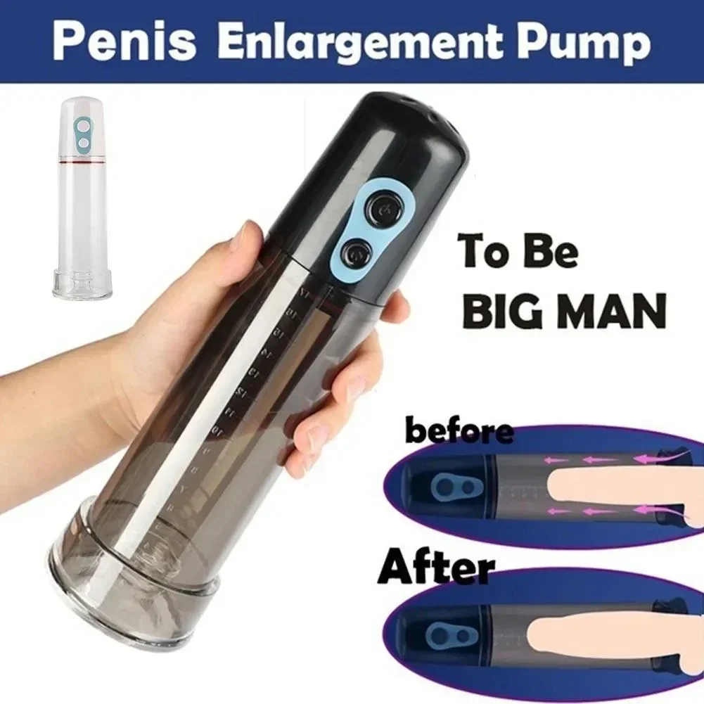 Powerful Electric Penis Vacuum Pump Dick Enlargement Extender Male Masturbator Pump Penile Exercise  Device Pussy Pumps Sex Toy