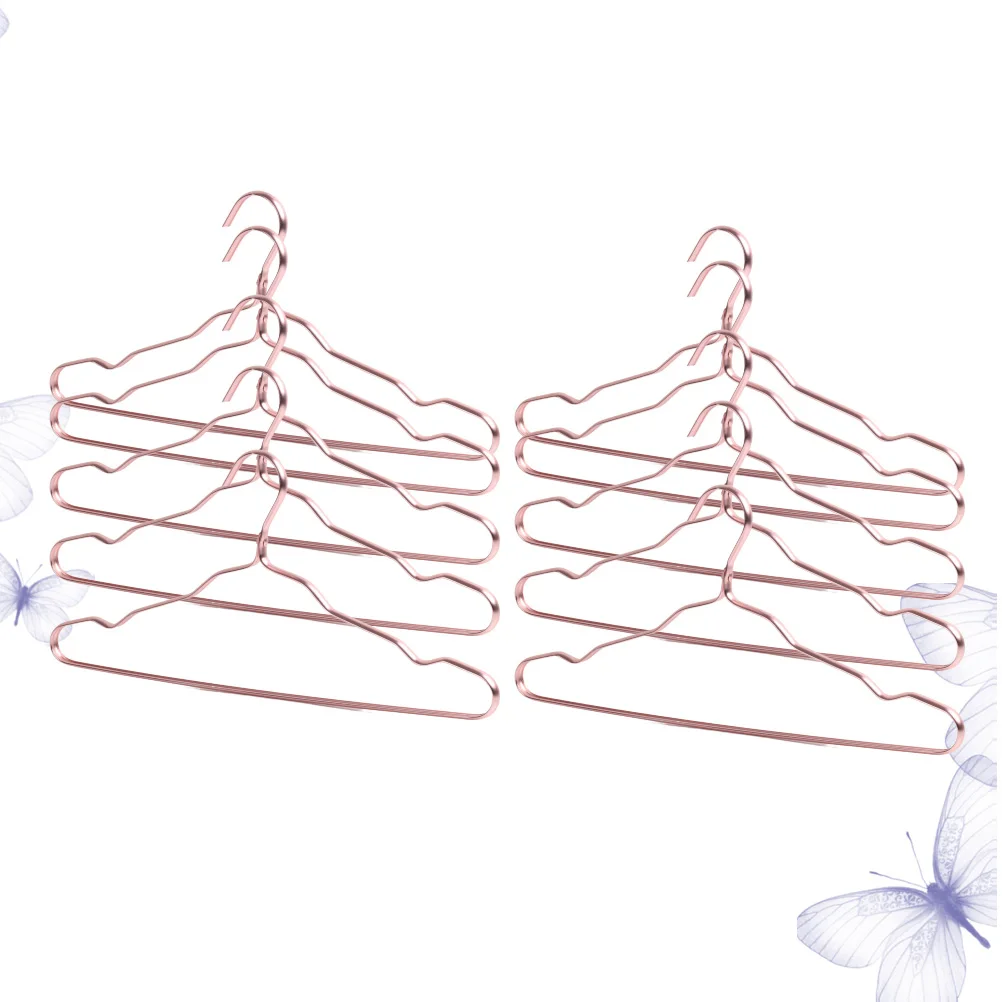 

10 Pcs Clothes Hangers Eco Friendly Skid Resistance Wardrobe Hanging Racks Aluminum Alloy Golden Kids Home Laundries