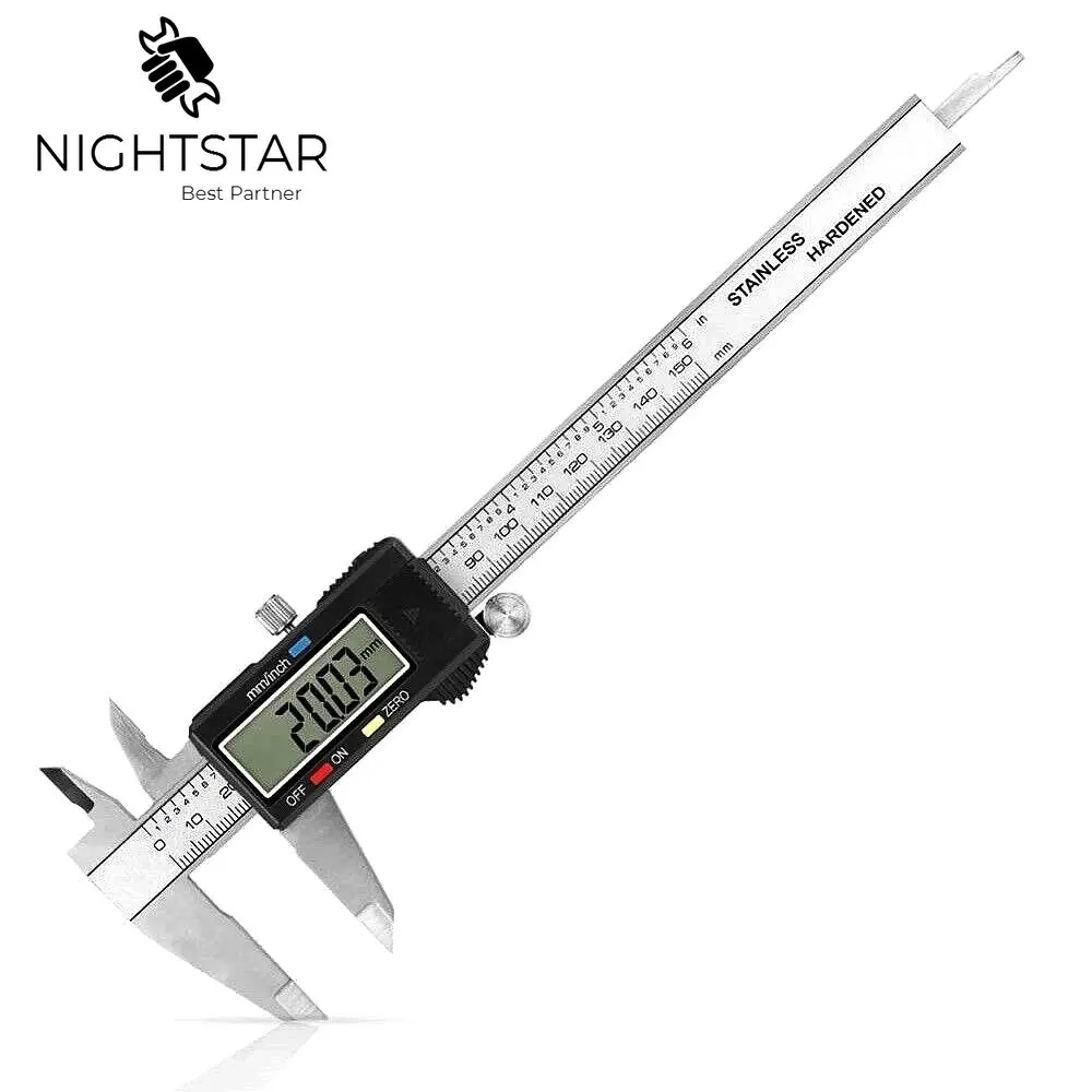 150mm Stainless Steel Electronic Digital Vernier Caliper Micrometer Guage LCD Micrometer Measuring NO BOX