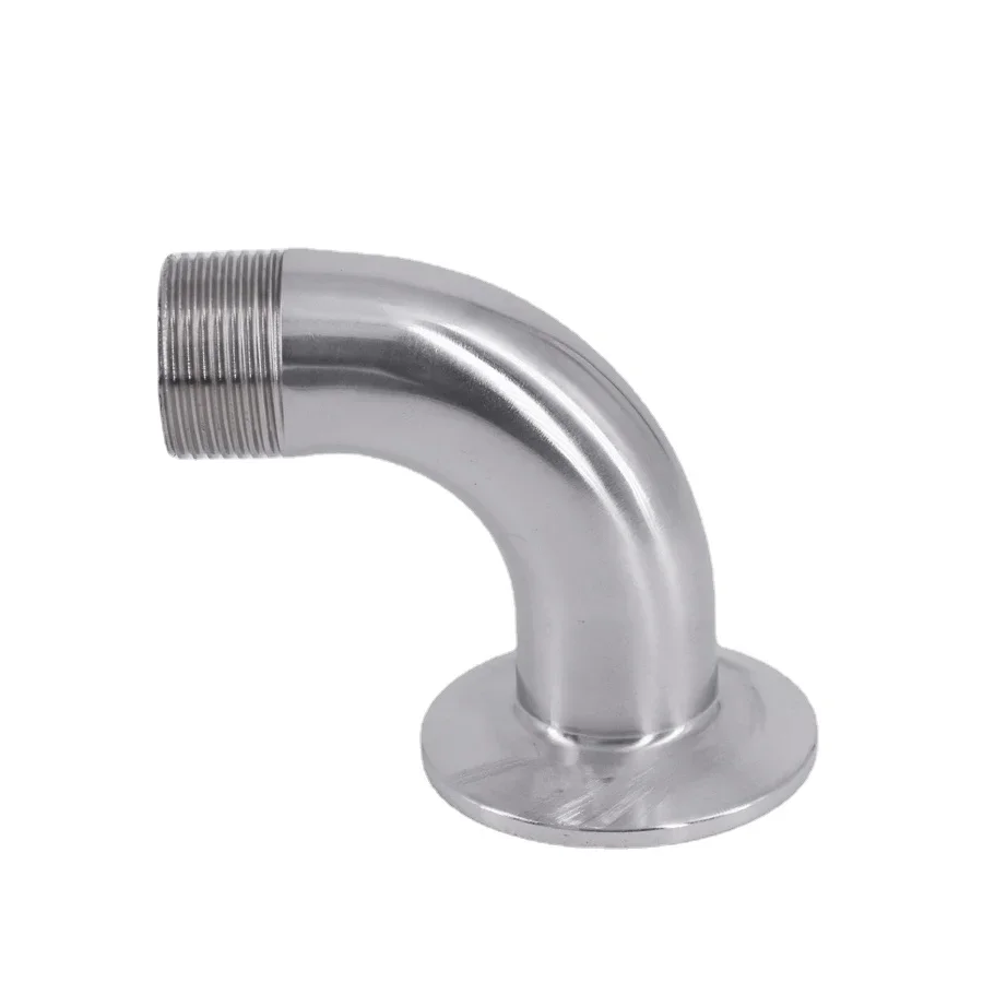 

1/2" 3/4" 1" 1-1/4" 2" BSPT Male x 1.5" 2" 2.5" Tri Clamp 90 Degree Elbow SUS304 Sanitary Fitting Homebrew