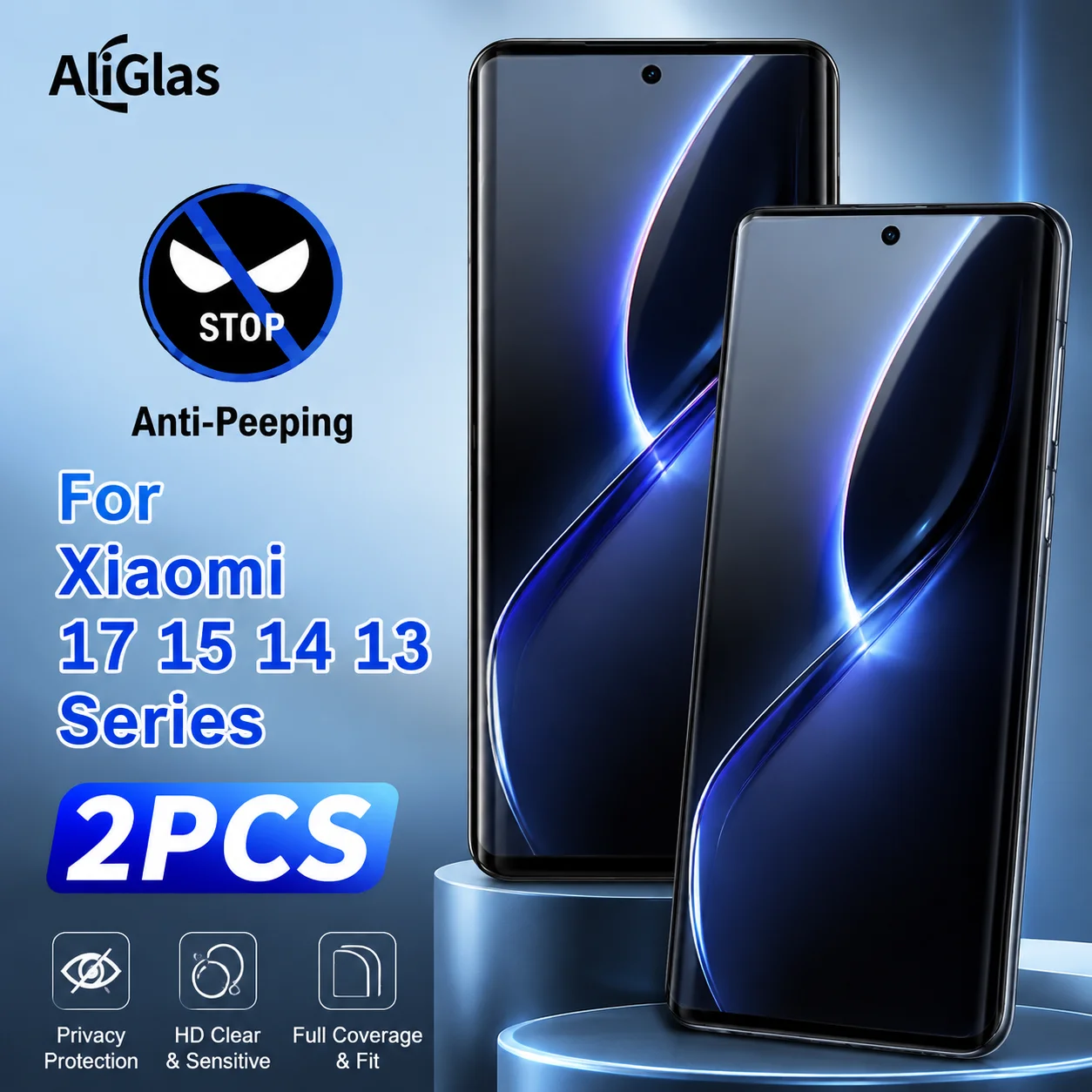 2 Stück Displayschutzfolie für Xiaomi 15S Pro 13 Lite 17 Pro Max, Sichtschutz-Hydrogel-Folie für Xiaomi 13 17 15 14 Pro 13 15 14 Ultra