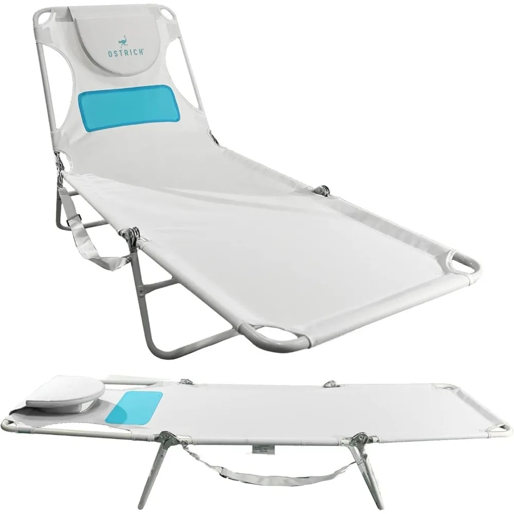 

Outdoor Lightweight Folding Adjustable Reclining Ladies Mens Comfort Chaise Lounge Beach Chair for Tanning Pool Lake Patio Lawn