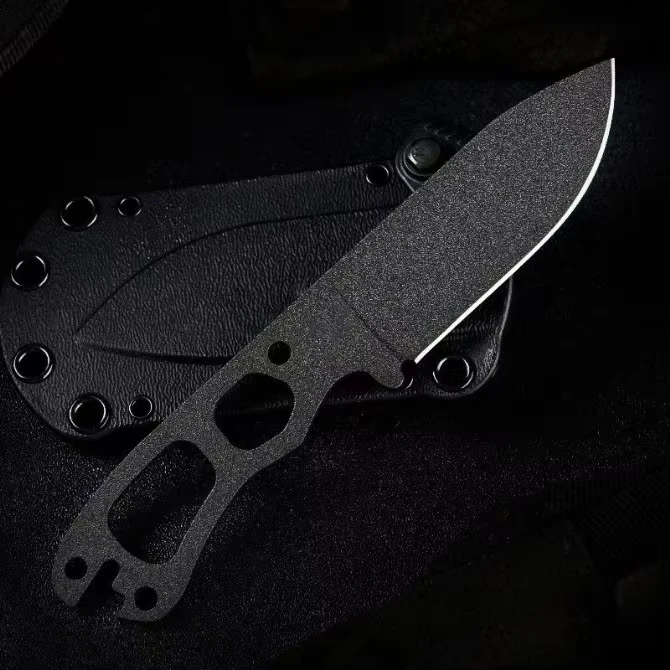 BekNecker BK11 Gerades Messer mit fester Klinge 1095, Klinge, taktische Selbstverteidigung, EDC-Werkzeug, Taschen-Camping-Jagdmesser