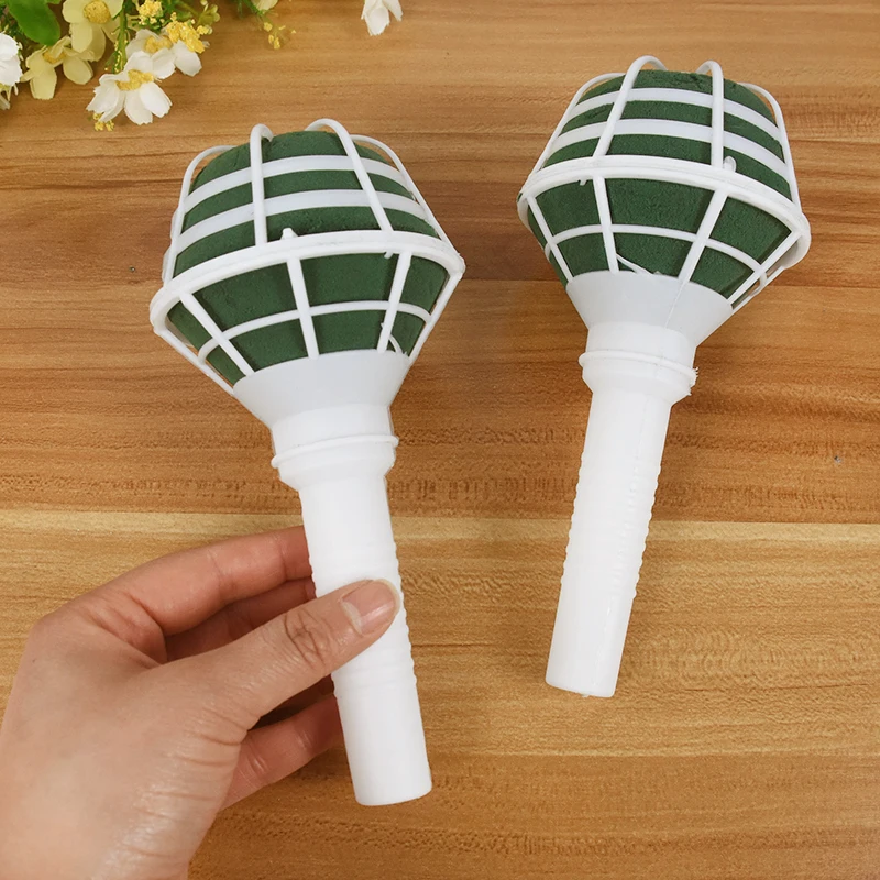 

DIY Flower Holder Wedding Bridal Rose Floral Foam Bouquet Handle Engagement Wedding Decoration Holding Flower Handle Holder