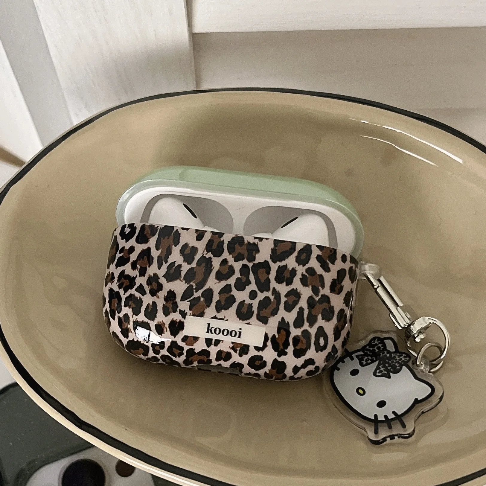 Capa do fone de ouvido padrão Leopard para Apple Airpods, 1, 2, 3 Pro, Pro 2