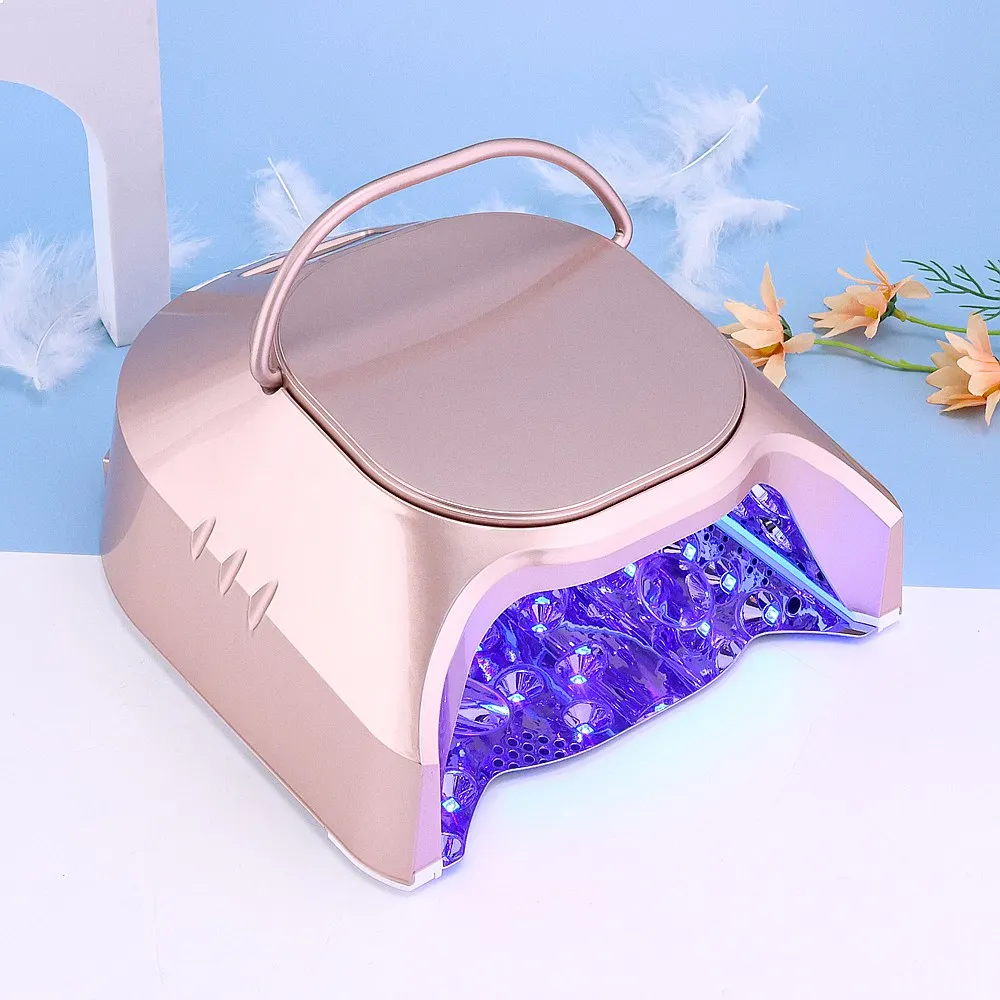 Strong Professional Salon Use 86W Durable Cordless Pro Mirror-finish Interior Rechargeable UV LED Nail Lamp