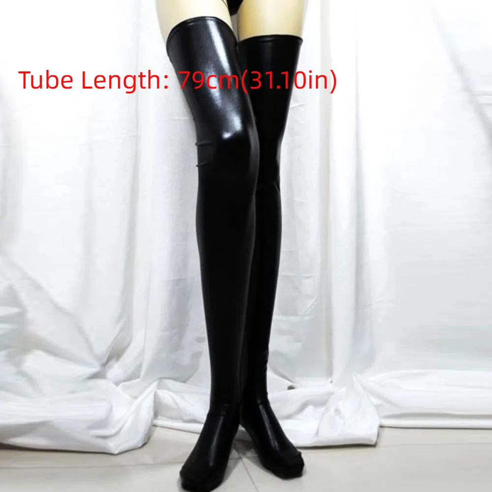 

Long Boot Stockings Punk Style PU Leather High Tube Socks Apparel Accessories Overknee Socks Thigh High Socks Women Stockings