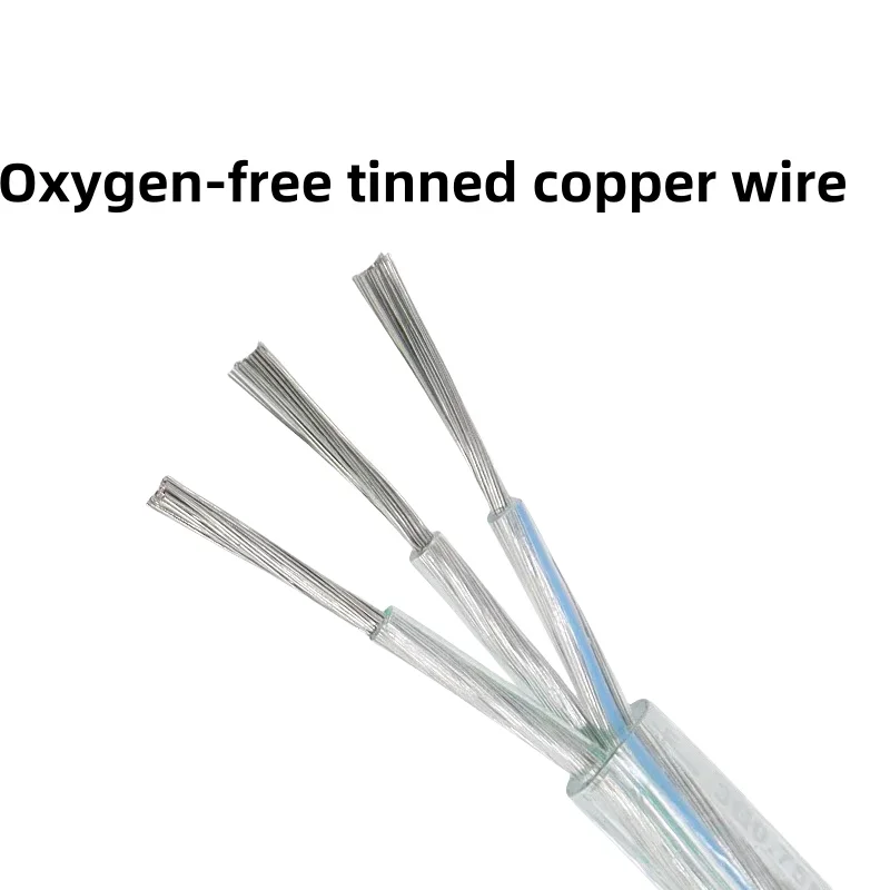 1/3/5M Transparent Power Cord 28/26/24/22/20/18/16AWG PVC Insulation Tinned Copper Cable 2 3 4 5 Cores LED Light Wire Line