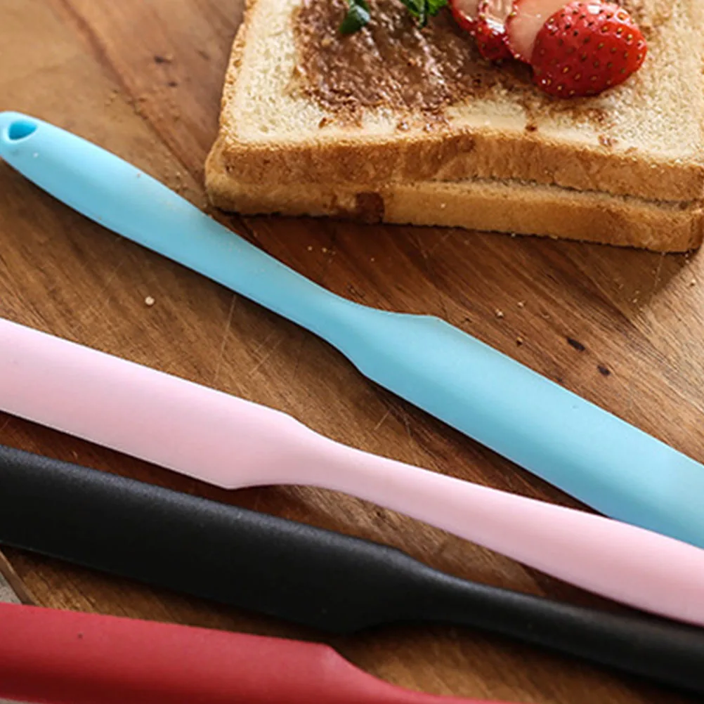 

4 Pcs Cake Scraper Spatulas for Baking Silicone Black Automatic Ware Kitchen Gadgets Tool