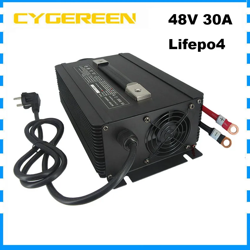 

48V 48 Volt 30A 16S Lifepo4 Ebike Fast Charger 58.4V Iron Phosphate Forklift RV Solar Golf Cart E-Bicycle Battery Fast Charger