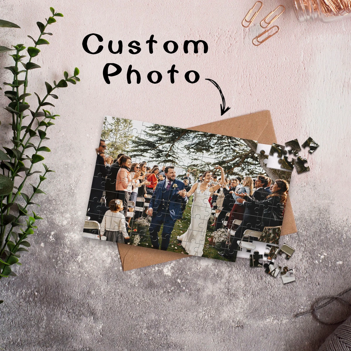 1pc Custom Photo Single Portrait Wooden Jigsaw Puzzle,Ideal Anniversary,Wedding,Birthday,Valentine Gift For Family Friends