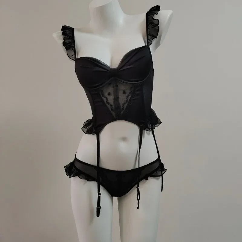 

Розовое женское нижнее белье Бюстгальтер на косточках и стринги Женский комплект нижнего белья с пуговицами сзади Белье пуш-ап Сексуальная спина Удобный бюстгальтер и трусики