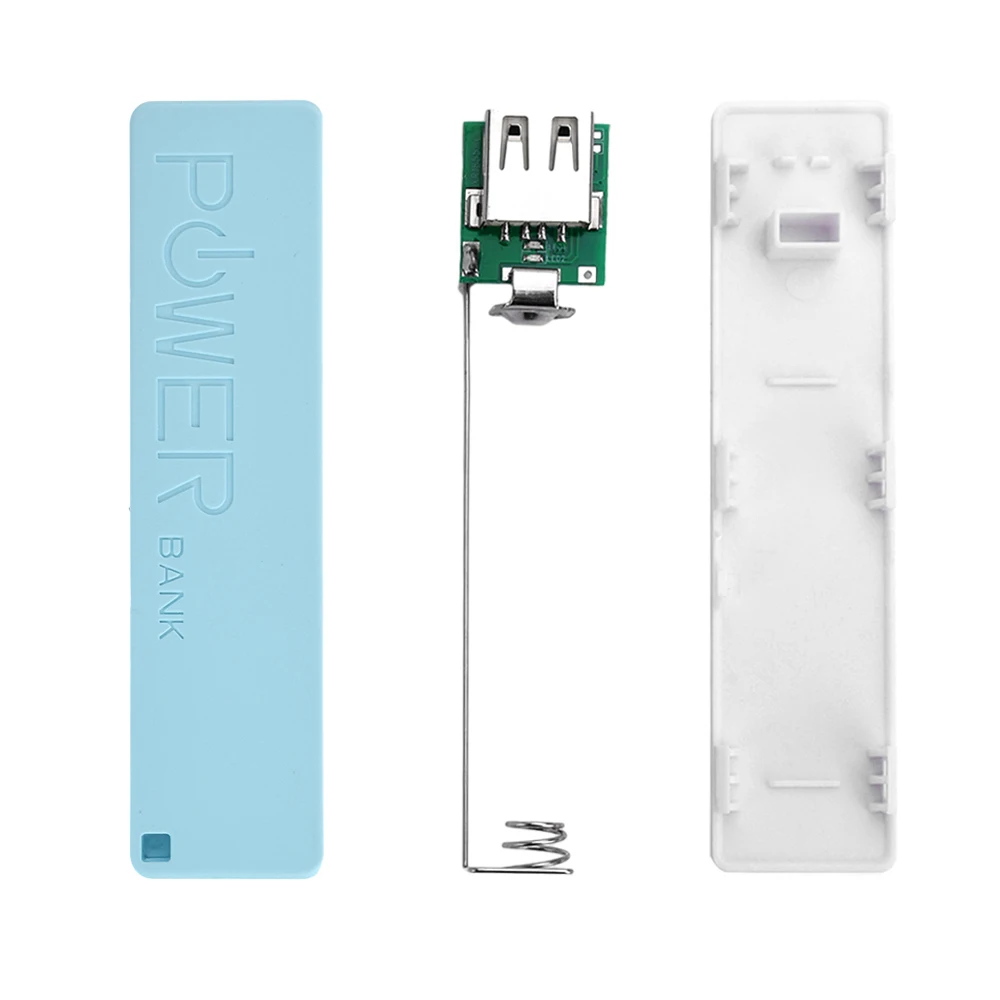 DIY TYPE-C Power Bank Battery Charger Case, Portátil USB Power Bank Kit, Estojo de armazenamento, Mobile Power Supply Box, 1 Seção, 18650