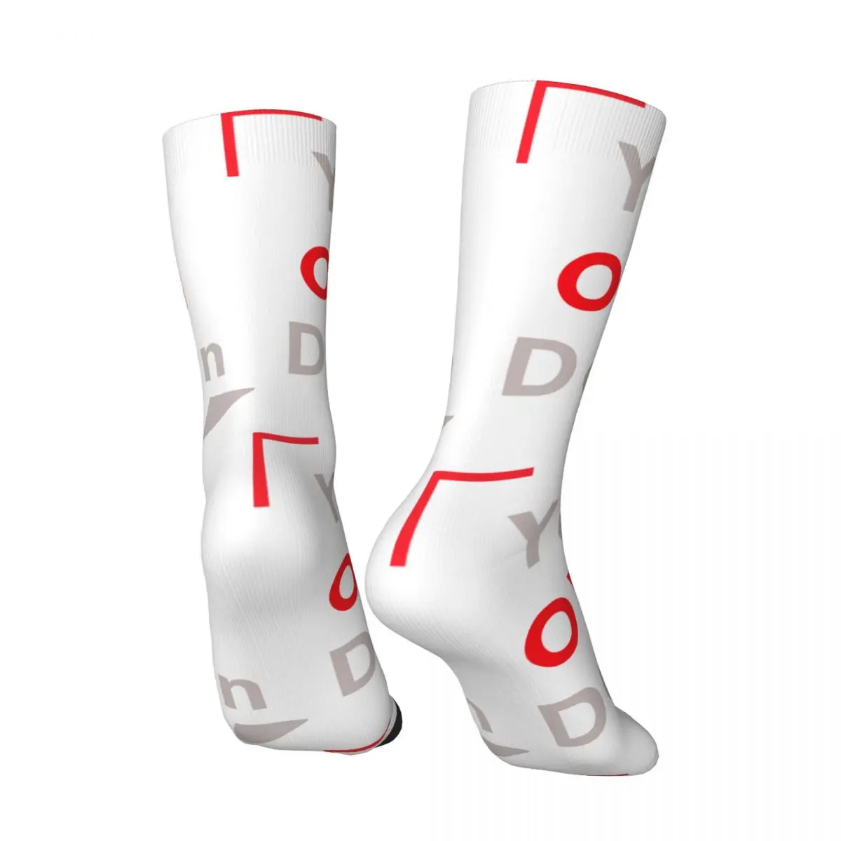 Il tuo Design bianco pazzo calzini a compressione da uomo Unisex fai da te Street Style senza cuciture stampato divertente novità Happy Crew Sock