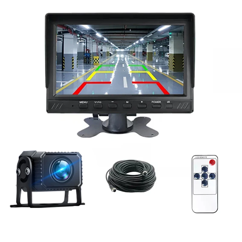 

T701 7 Inch Rear Truck BSD Blind Area Camera Monitor 1080P Driving Recorder Bus Dash Cam Remote Control