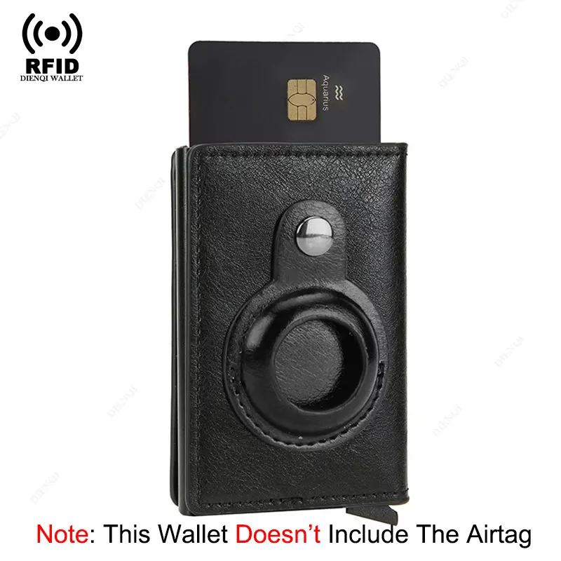 Rfid Credit Card Holder Wallet for Apple Airtag Men Bank Cardholder Case Rfid Slim Airtag Purse Smart Air Tag Wallet