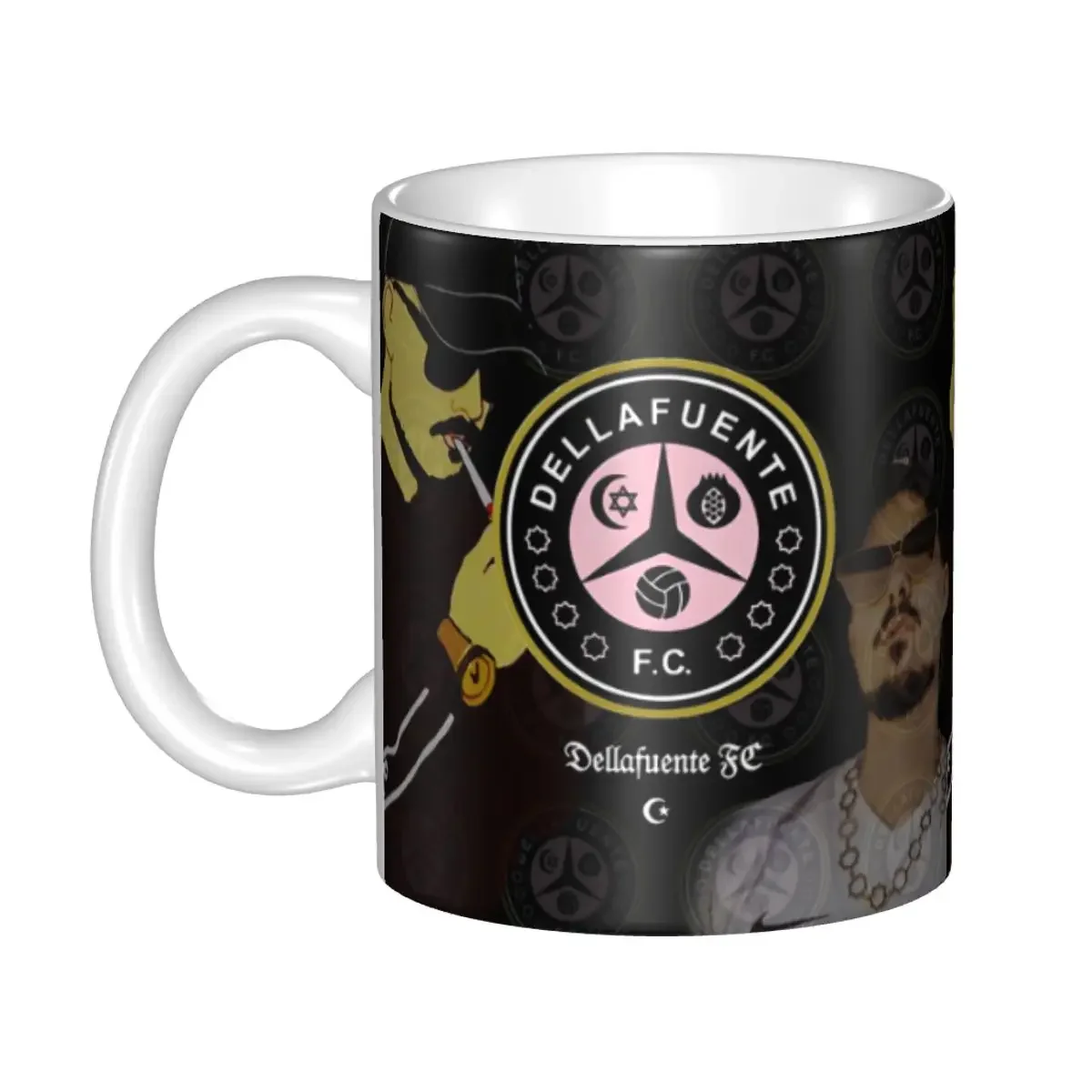 DIY Dellafuente Ceramic Mugs Custom Spanish Rapper Coffee Cups Creative Present