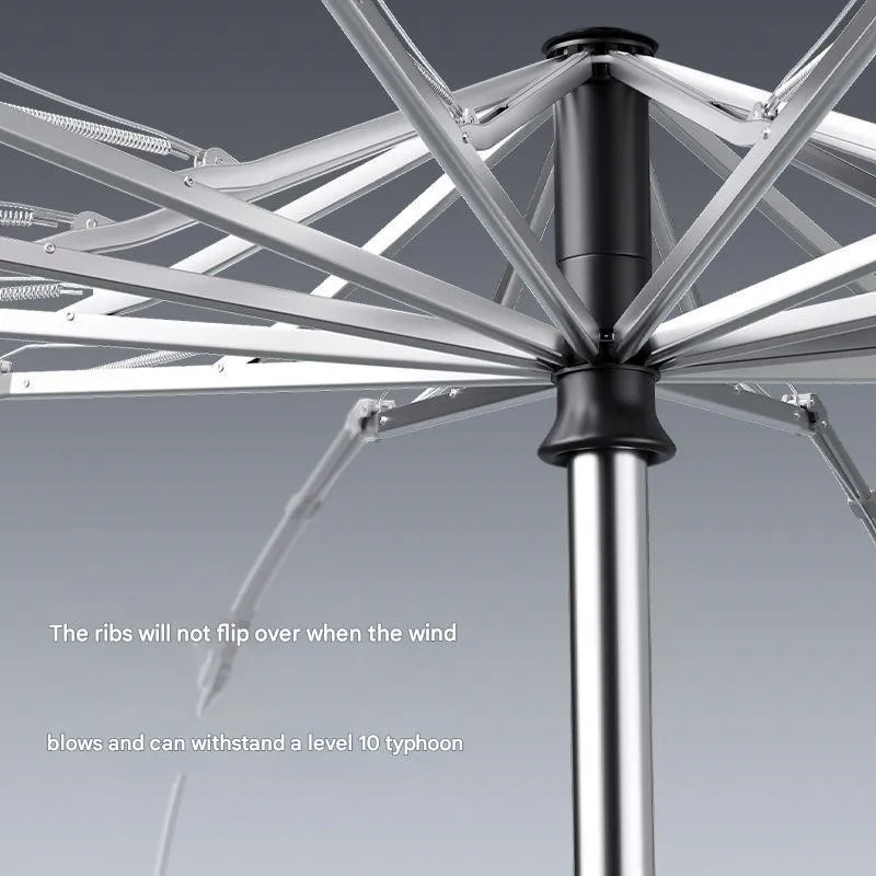 مظلة أوتوماتيكية بالكامل مزدوجة العظام عكس للطي الموسع عززت سميكة بسيطة الرياح المطر مقاومة مظلة قابلة للطي #4