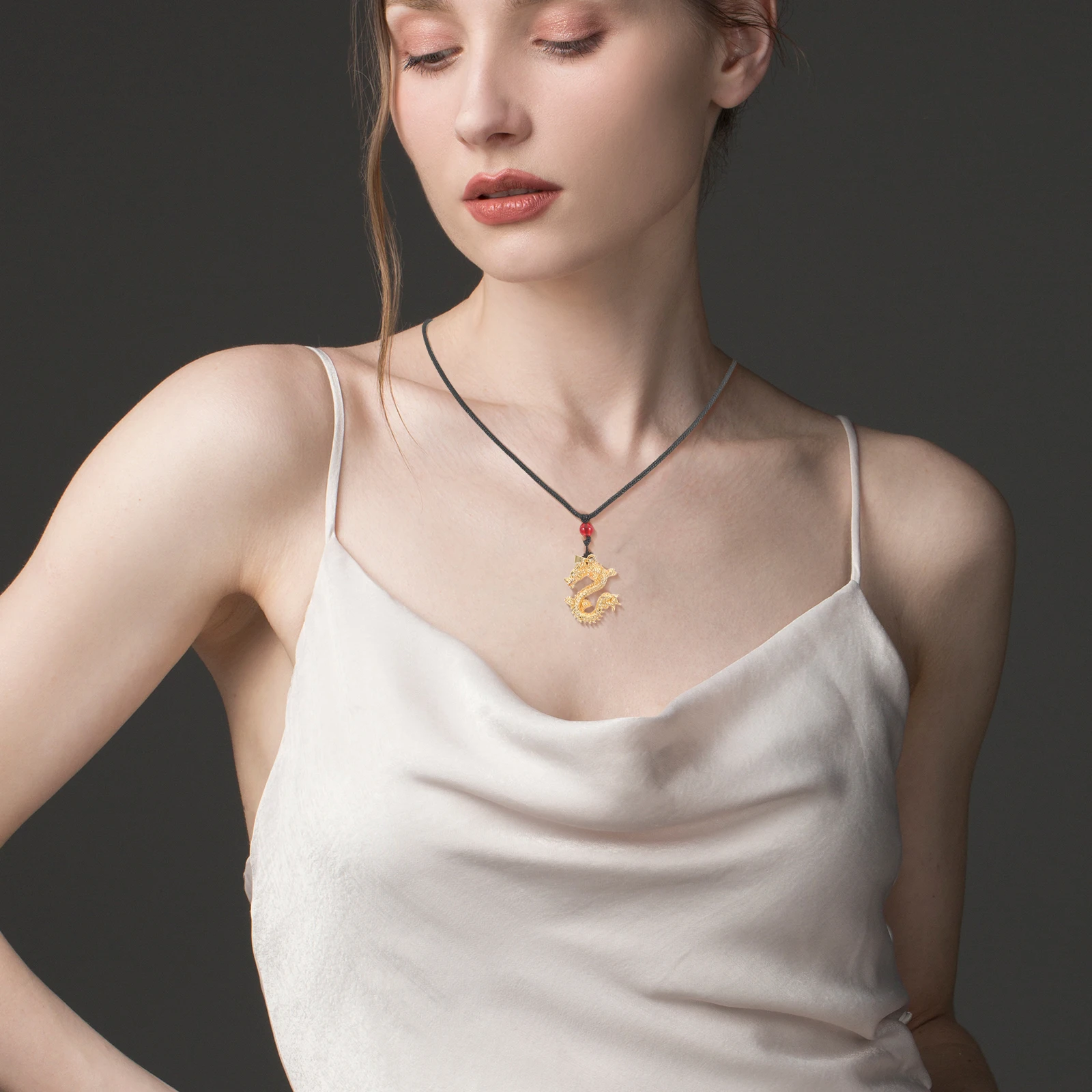 

2pcs Dragon Copper Pendants Chinese Style Dragon Charm For Diy Necklace Making Pendant Jewelry Decor Craft Supplies