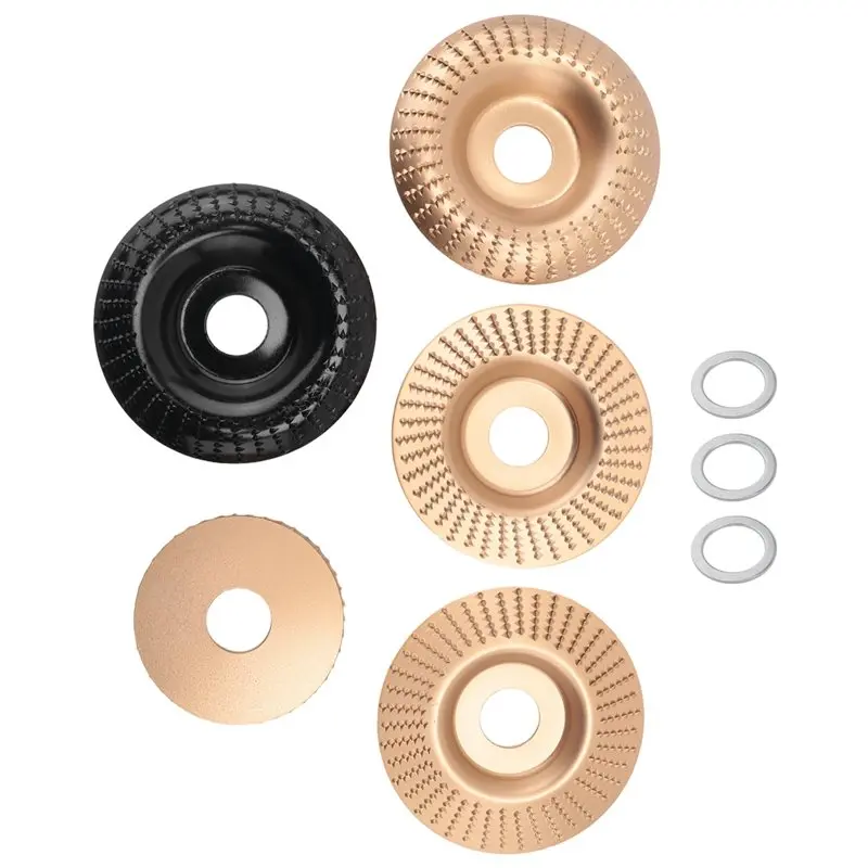 B62B-Wood Carving Disc 4 And 4 1/2 Angle Grinder Attachments With 5/8 Inch Arbor, Stump Grinder Tool