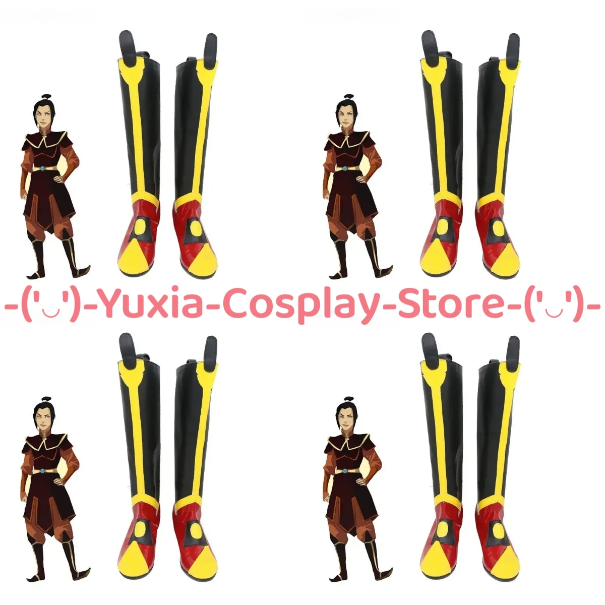 

Юксиакосплей! Аватар, последний маг воздуха, Azula, обувь для косплея, ботинки из искусственной кожи с персонажем аниме, карнавальный костюм на Хэллоуин