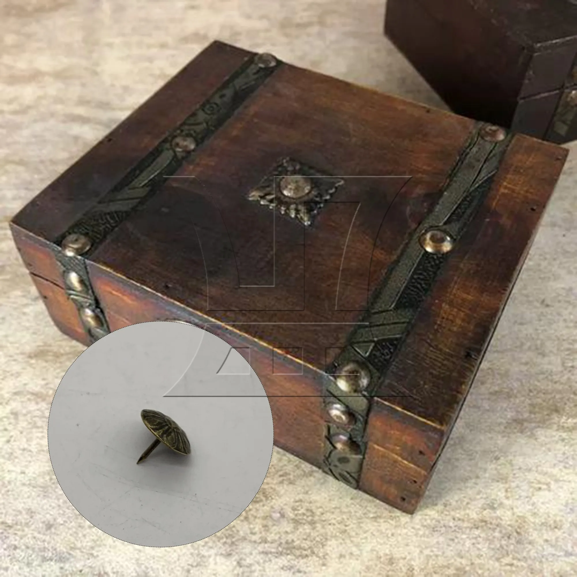 CNBTR 1 قطعة المفروشات العتيقة تك 16x15 مللي متر الأخضر برونزي ل أريكة ترصيع الزخرفية الجدول وكرسي ترصيع الزخرفية #5