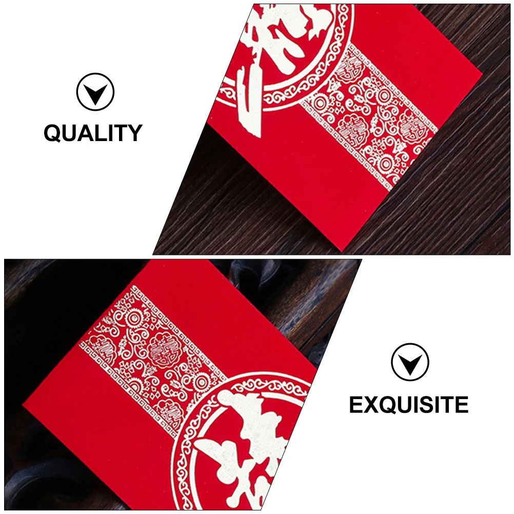 

120 Pcs Red Envelopes Wedding Lucky Money Paper Bride Groom Gift Cash Packets Chinese Festival Banquet Engagement