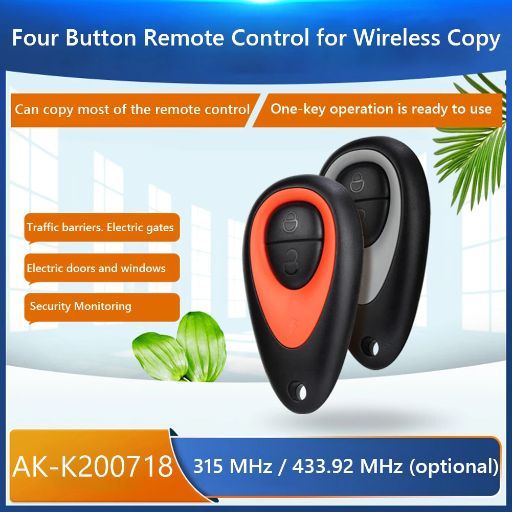 315/433Mhz Mini Remote Control For Car Key Buttons Garage Gate Door Copy Remote Garage Door Opener Remote Control Duplicator