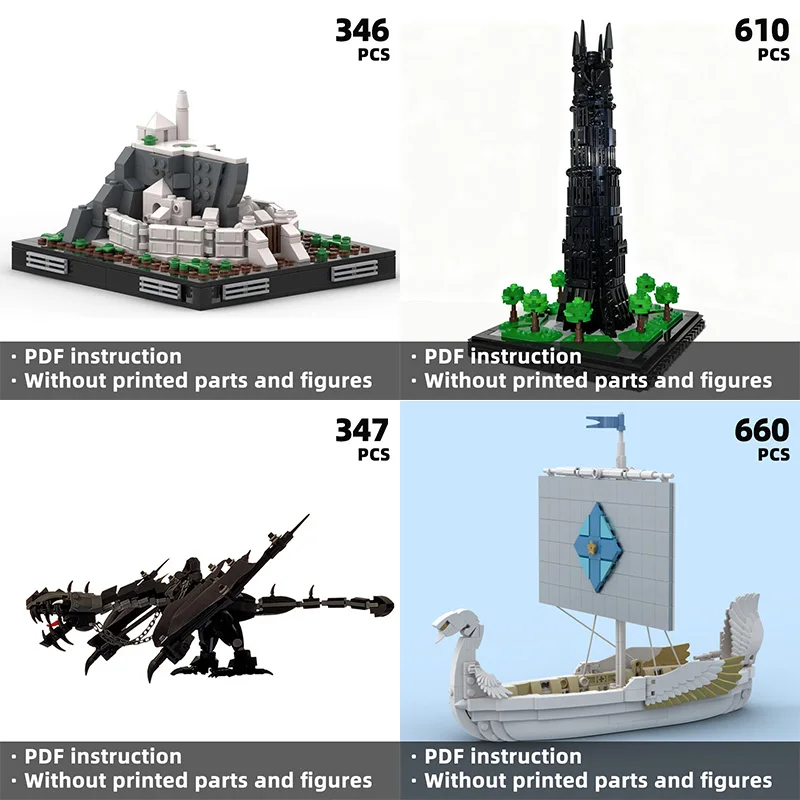 

Rings Movie Building Blocks for Collectors: DIY - crafted Unique Assembly, Unleash Creativity, Gather Charm