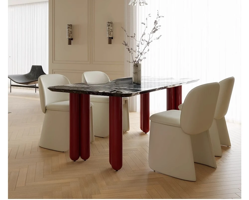 Длинный обеденный стол из натурального камня, Bulgari, черный итальянский светлый роскошный минималистичный мраморный стол