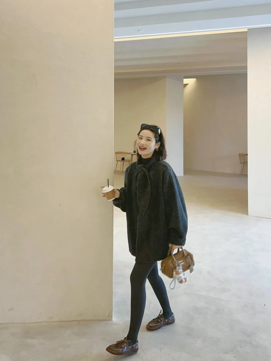 

Двустороннее шерстяное весеннее пальто с капюшоном в виде кроличьих ушек для женщин больших размеров, французский винтажный стиль, свободный крой, длинный рукав, укороченная длина