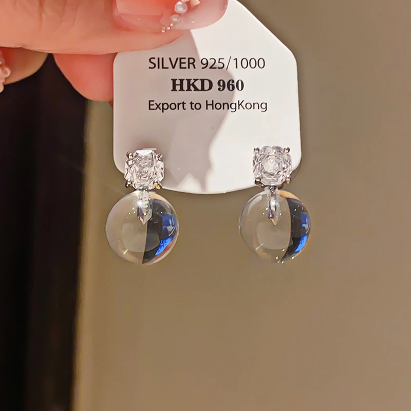 GANPUP Süße Blaue Kristall-Zirkonia-Ohrhänger für Damen, Modische Neue Ohrstecker, Schmuck-Accessoires, Geschenk für Partys – Detail 8