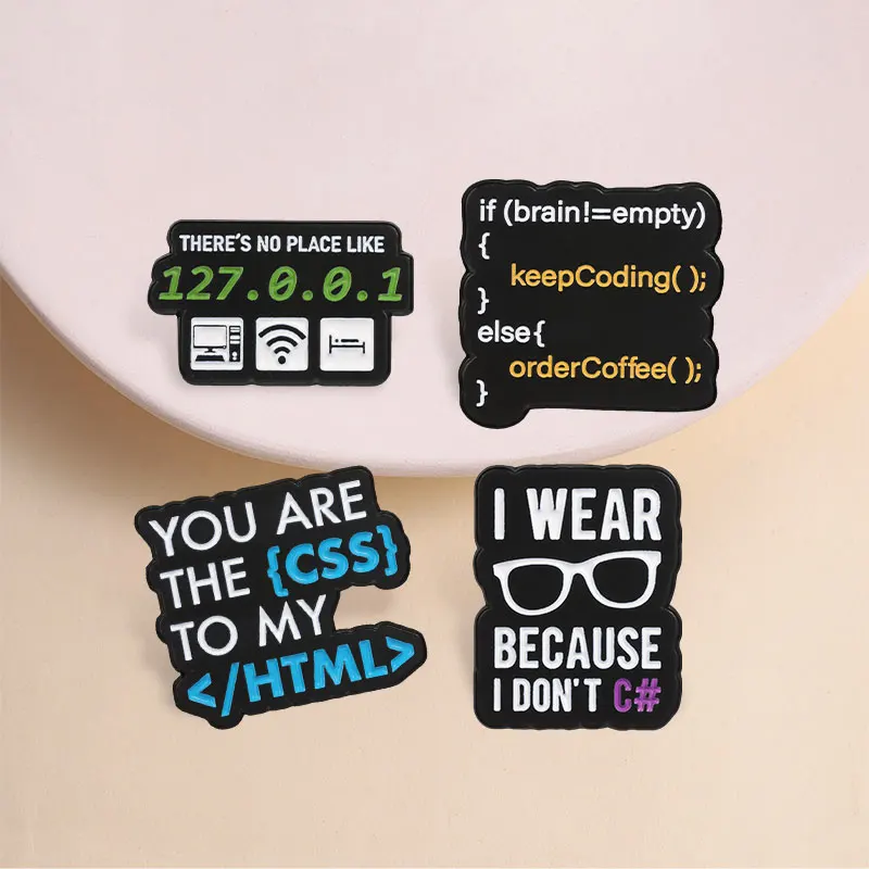 You Are The CSS To My HTML Enamel Pin Funny Programmer Brooch for Developers Coders Tech Geeks Daily Wear Gift