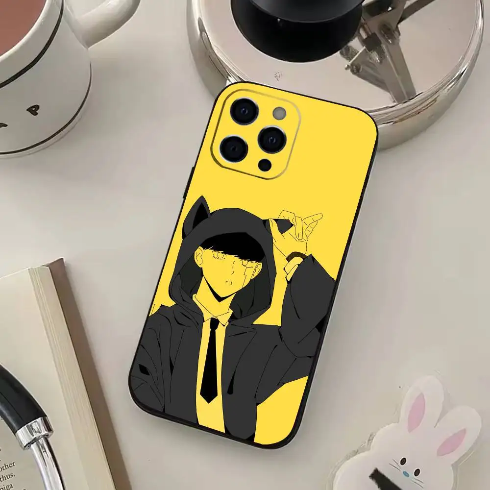 حافظة هاتف Comics Magic and Mus-cles M-Mashle لهاتف iPhone 17,16,15,14,13,12,11 Plus، Pro Max، XS، غطاء أسود ناعم #4