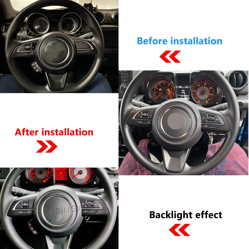 NEW For Suzuki Swifts Jiminy XL7 2019 -2023 Car Cruise Control Buttons Multi-functional Steering Wheel Music Volume Buttons