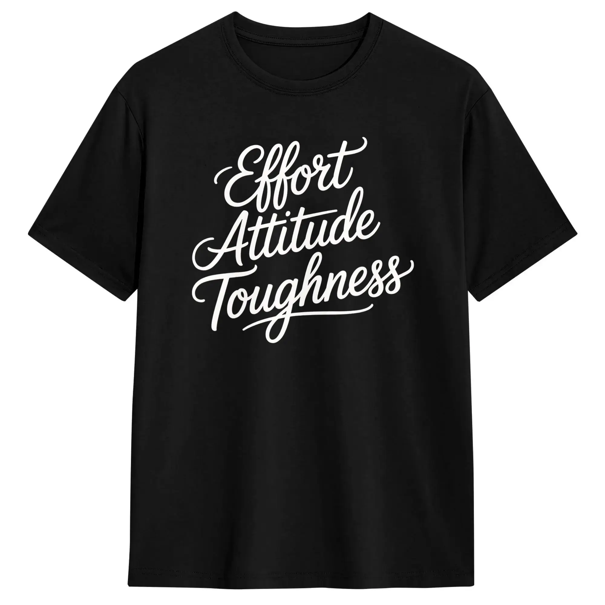 Men's T-Shirt Effort Attitude Toughness Mindset Determination Humorous Pure Cotton Tees Short Sleeve T Shirts Round Neck Clothes