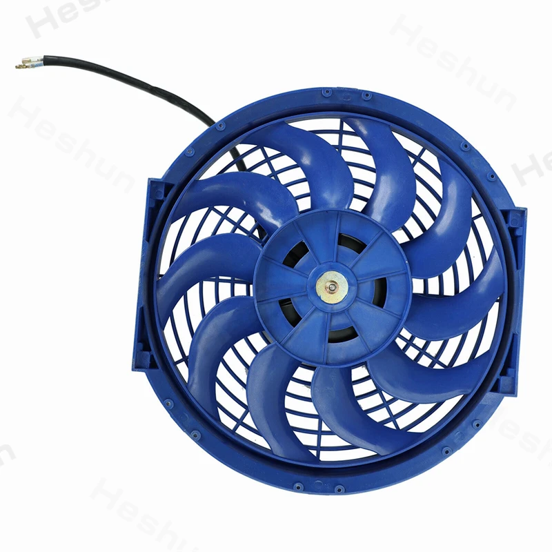 Radiador elétrico Universal Ventiladores, Slim Condensador Ventilador, Push Pull Fan, Blue Mount Kit, High Performance, 12V, 80W, 2000 RPM, 12\