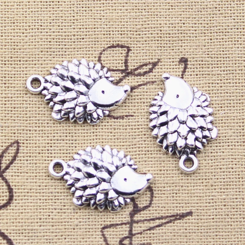 20pcs Charms Animal Hedgehog Hedgepig 22x14mm Antique Silver Color Pendants DIY Crafts Making Findings Handmade Tibetan Jewelry