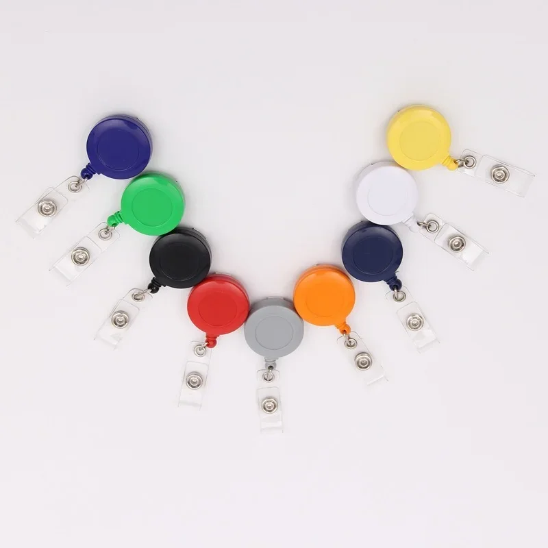 

Retractable Recoil Reels for School Office Company, 10 Pcs/Lot Key Name Tag Card Holders, Ski Pass ID Card Badge Holder