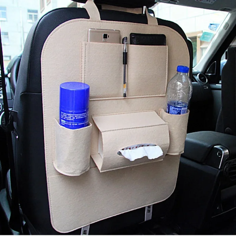 

Car Seat Back Storage Bag Felt Hanging Bag Backrest Storage Bag Car Backseat or Multifunctional Car Interior Rear Anti Kick Pad
