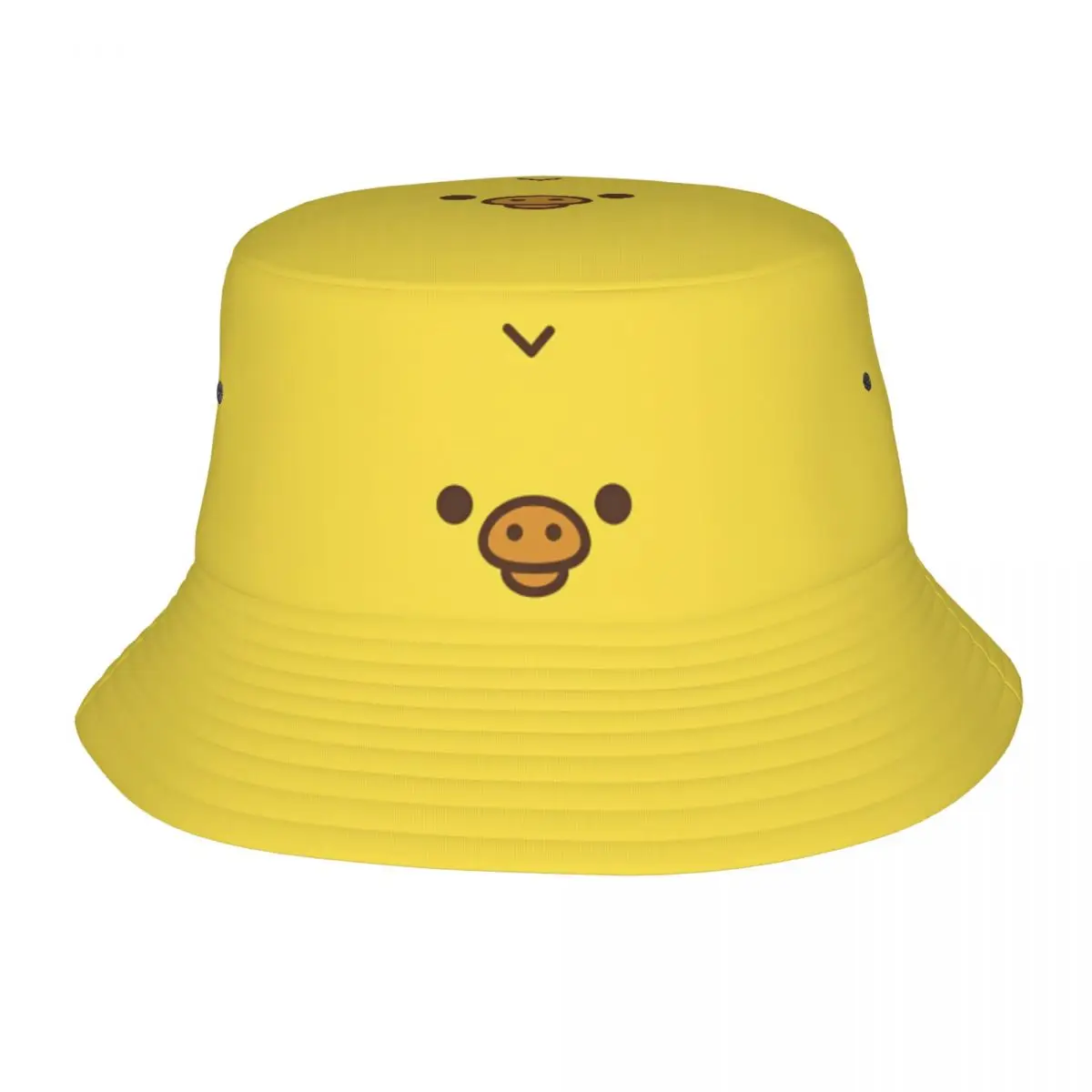 

Spring Picnic Headwear Rilakkuma Kawaii Merch Bucket Hats Trendy Teen Hot Sun Hats Bob UV Protection Fishing Cap Vacation